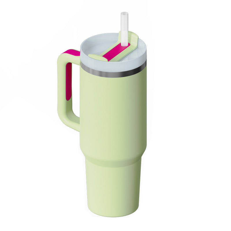 1200ml Thermal Mug with Handle and Straw - Keeps Drinks Cold for 24h | Gym and Travel