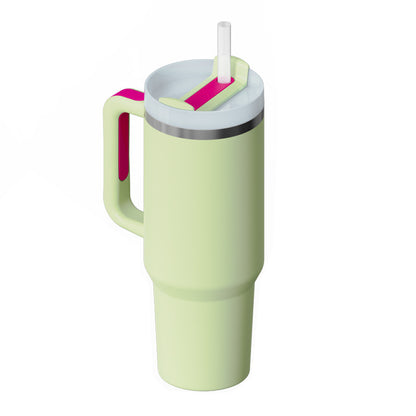 1200ml Thermal Mug with Handle and Straw - Keeps Drinks Cold for 24h | Gym and Travel