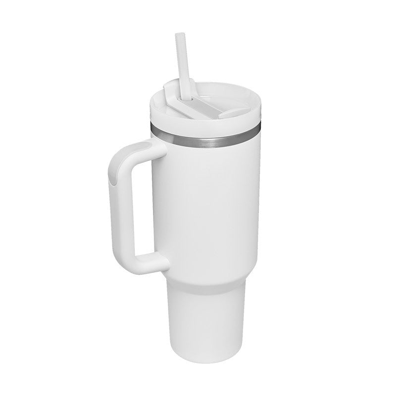 1200ml Thermal Mug with Handle and Straw - Keeps Drinks Cold for 24h | Gym and Travel
