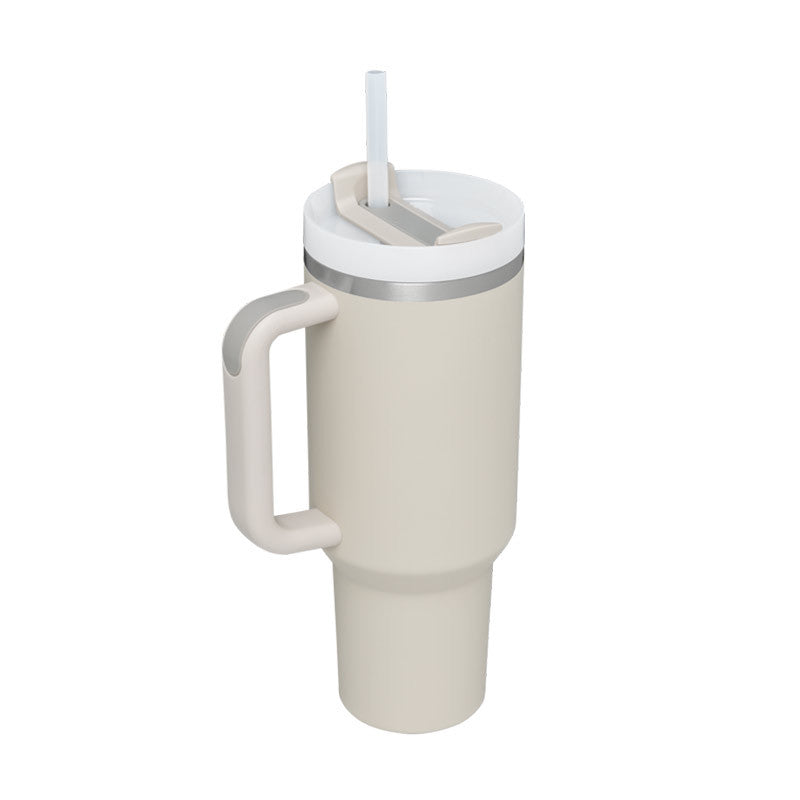 1200ml Thermal Mug with Handle and Straw - Keeps Drinks Cold for 24h | Gym and Travel