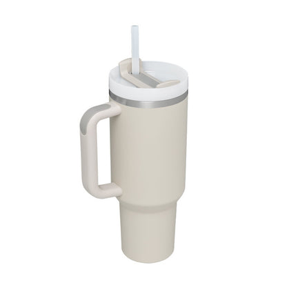 1200ml Thermal Mug with Handle and Straw - Keeps Drinks Cold for 24h | Gym and Travel