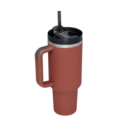 1200ml Thermal Mug with Handle and Straw - Keeps Drinks Cold for 24h | Gym and Travel