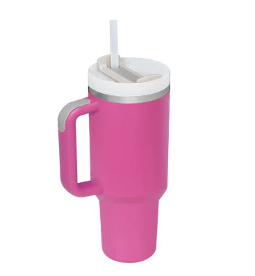 1200ml Thermal Mug with Handle and Straw - Keeps Drinks Cold for 24h | Gym and Travel
