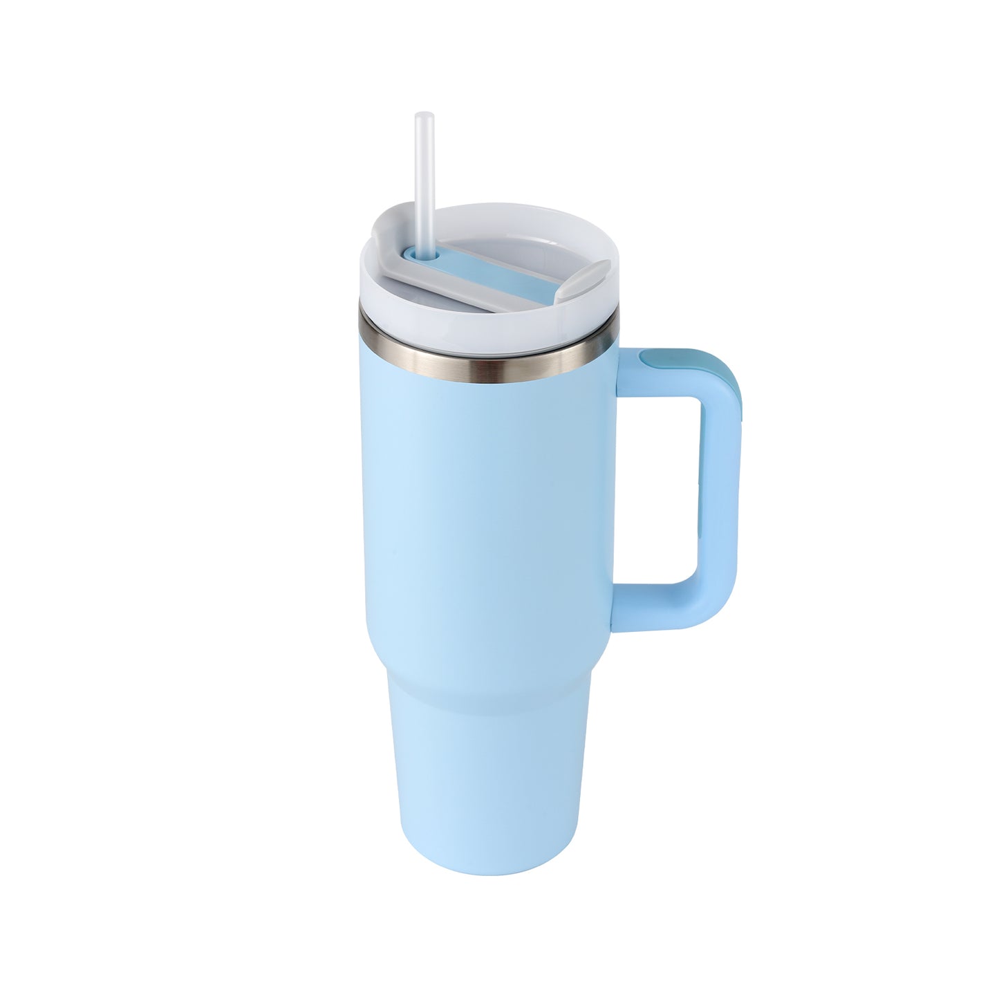 1200ml Thermal Mug with Handle and Straw - Keeps Drinks Cold for 24h | Gym and Travel