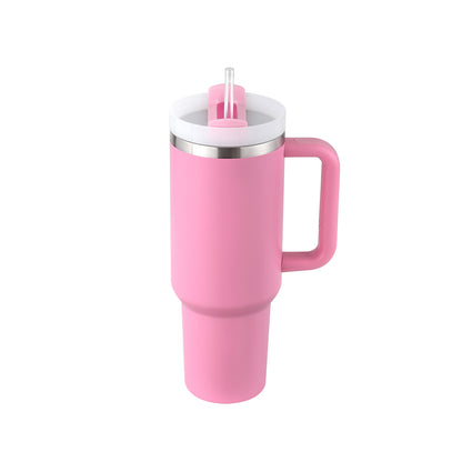 1200ml Thermal Mug with Handle and Straw - Keeps Drinks Cold for 24h | Gym and Travel