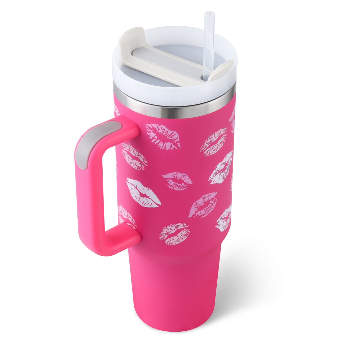 1200ml Thermal Mug with Handle and Straw - Keeps Drinks Cold for 24h | Gym and Travel