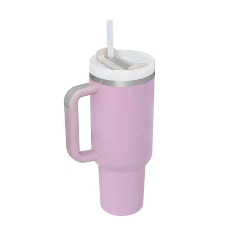 1200ml Thermal Mug with Handle and Straw - Keeps Drinks Cold for 24h | Gym and Travel