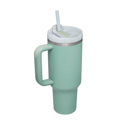 1200ml Thermal Mug with Handle and Straw - Keeps Drinks Cold for 24h | Gym and Travel