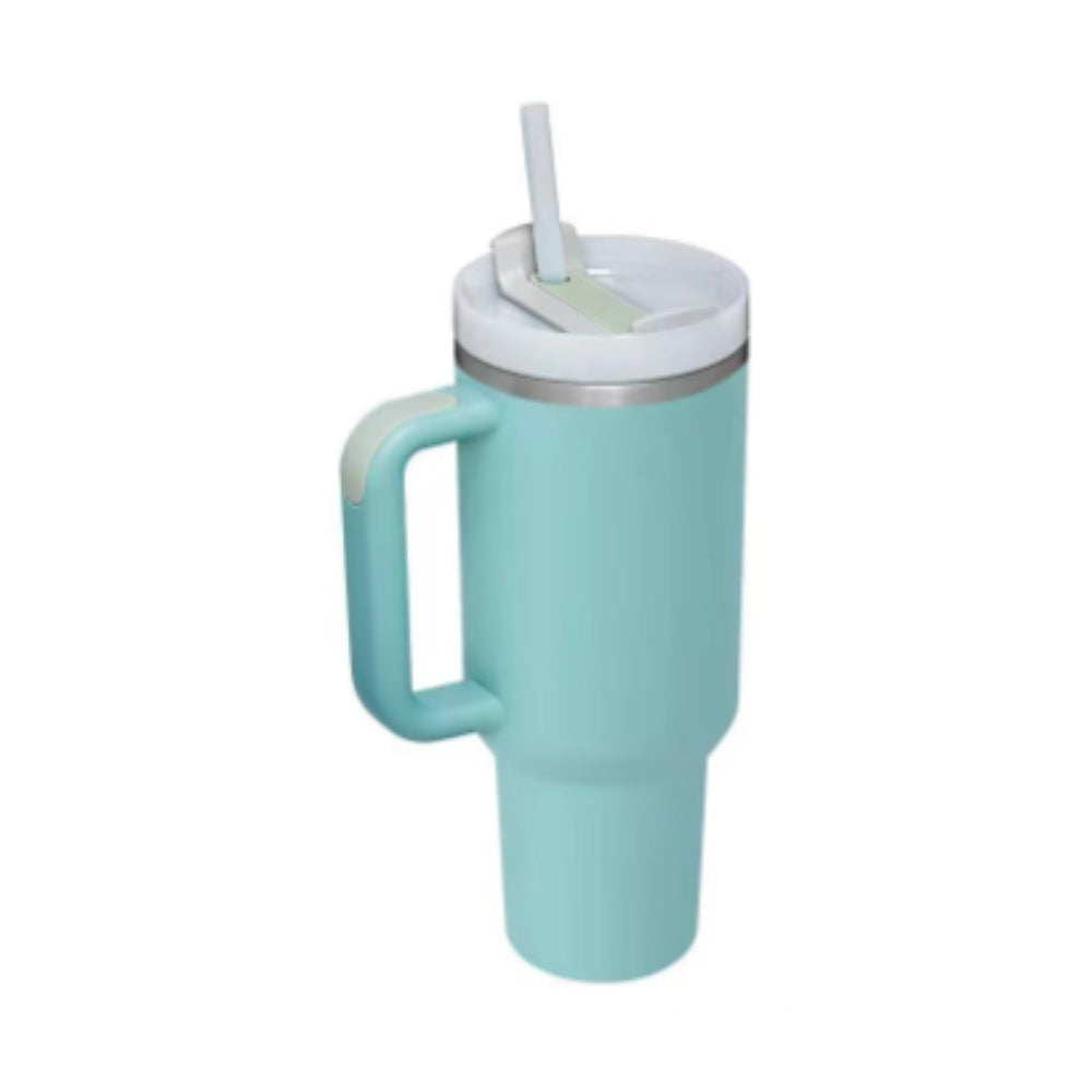 1200ml Thermal Mug with Handle and Straw - Keeps Drinks Cold for 24h | Gym and Travel