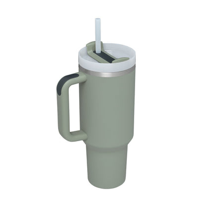 1200ml Thermal Mug with Handle and Straw - Keeps Drinks Cold for 24h | Gym and Travel