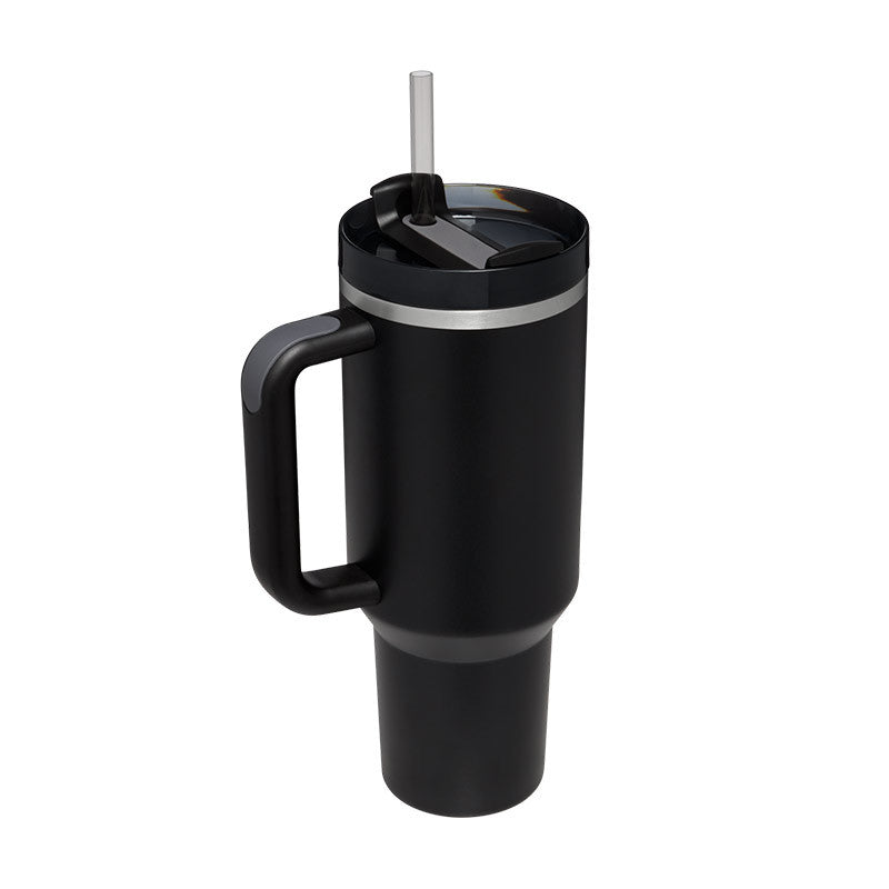 1200ml Thermal Mug with Handle and Straw - Keeps Drinks Cold for 24h | Gym and Travel
