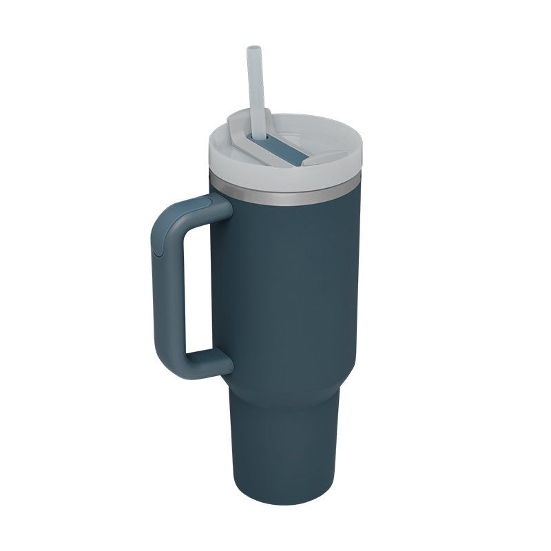 1200ml Thermal Mug with Handle and Straw - Keeps Drinks Cold for 24h | Gym and Travel