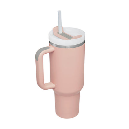 1200ml Thermal Mug with Handle and Straw - Keeps Drinks Cold for 24h | Gym and Travel